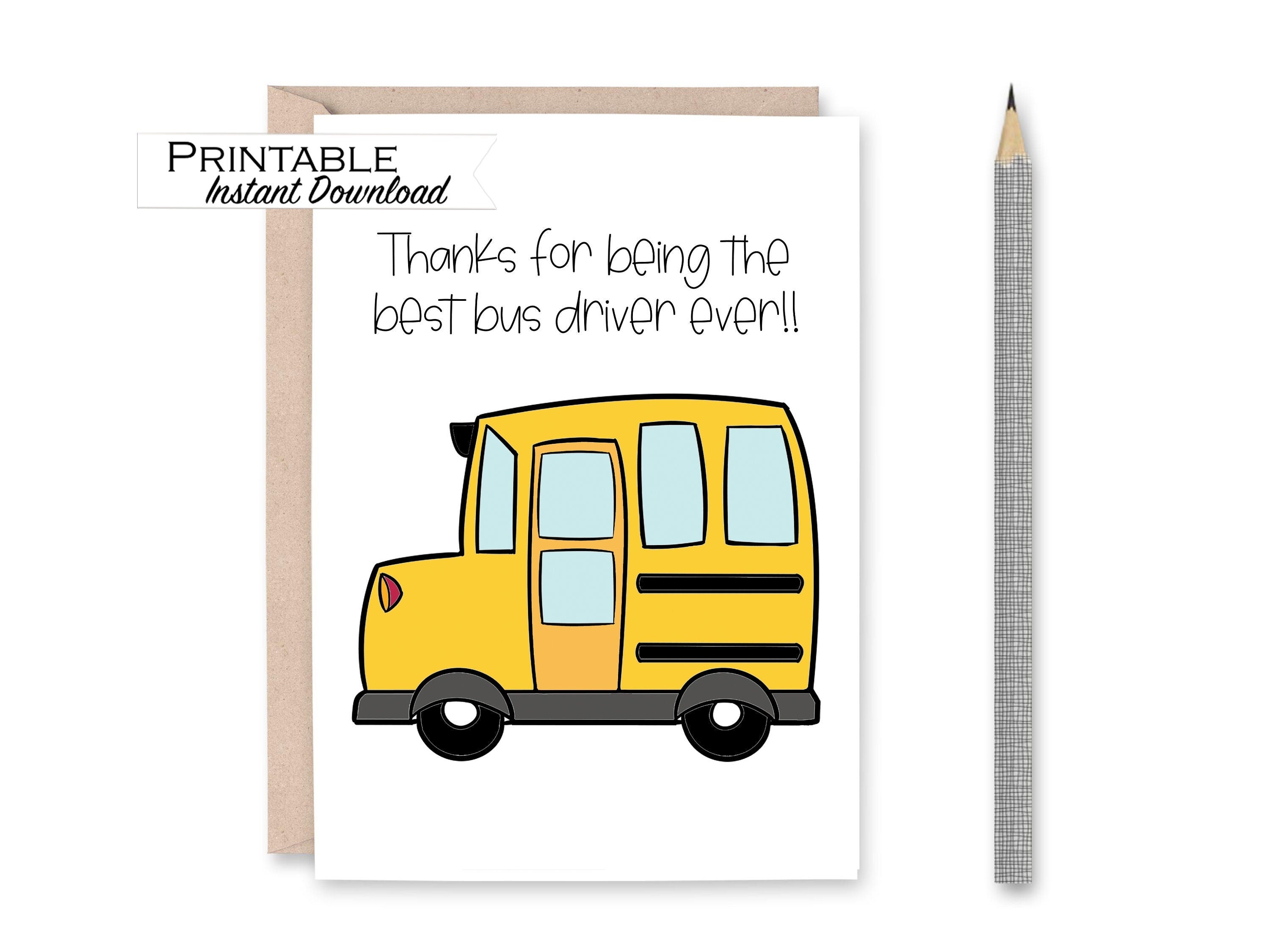 Bus Driver Thank You Gift Card [INSTANT DOWNLOAD] - My Store