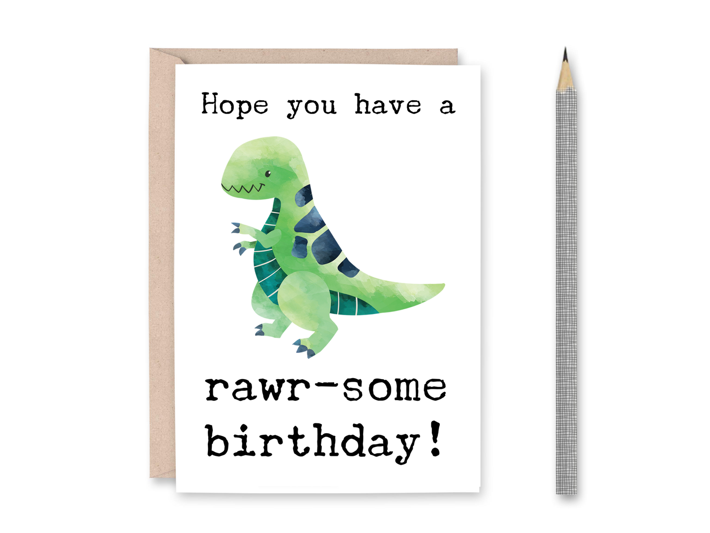 Dinosaur Birthday Card, Have a Rawr-some Birthday