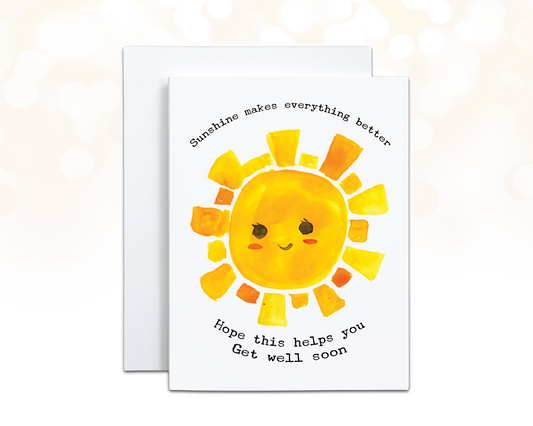 Sunshine Get Well Soon Card