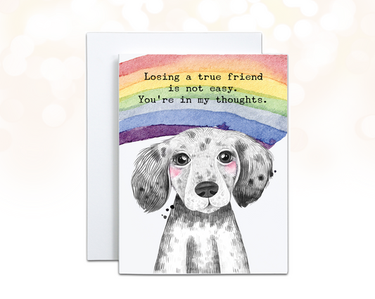 Rainbow Bridge Dog Sympathy Card - Pet Loss Card