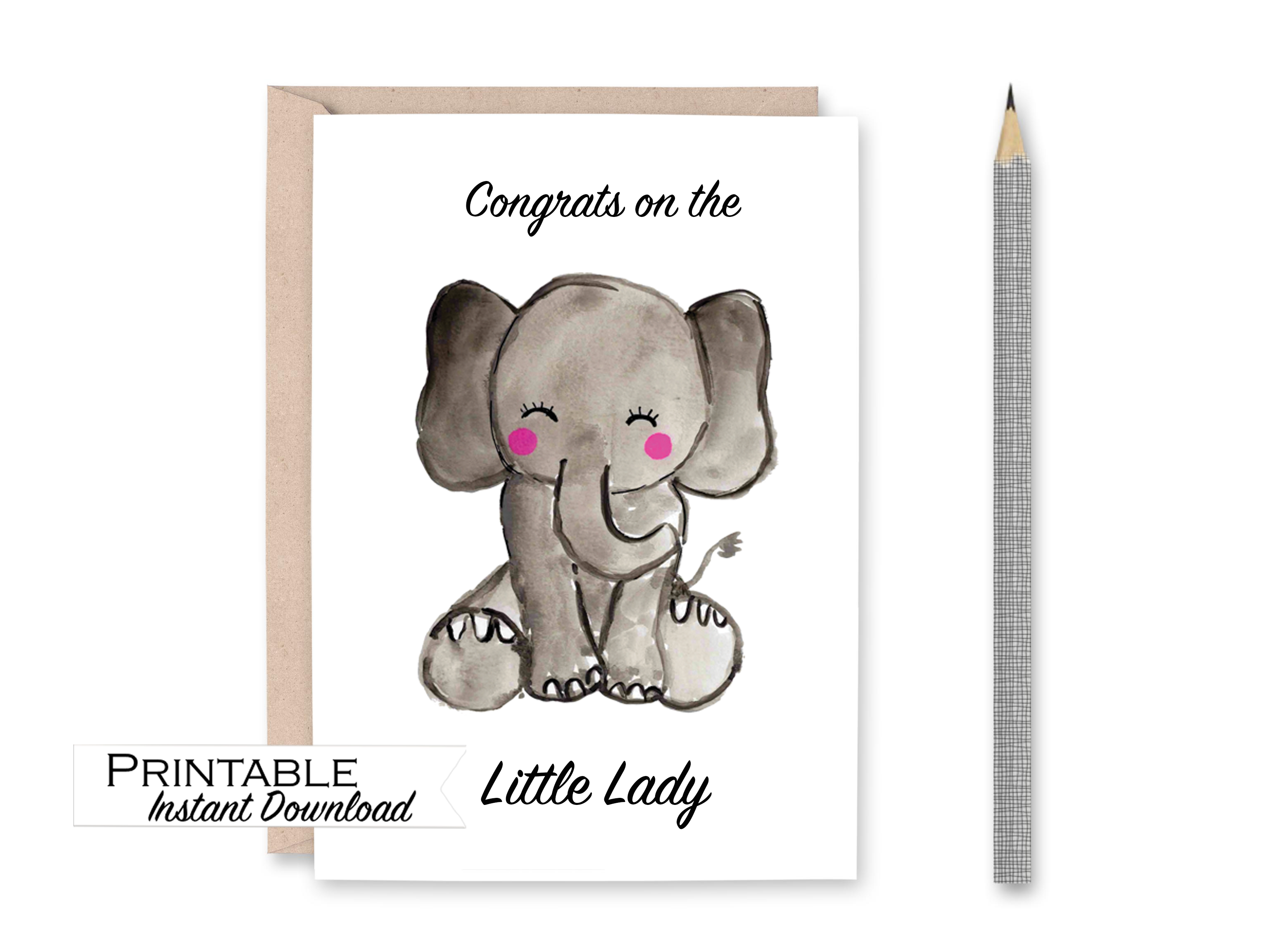 baby elephant printable